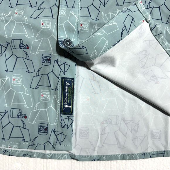 William Murray Scotch Blend Button Down Shirt Carolina Blue Scottie Size XXL NWT - Picture 6 of 14